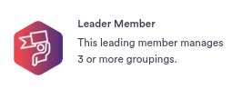 leader member badge example.