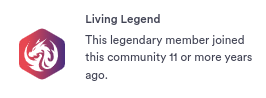 living legend member badge example.